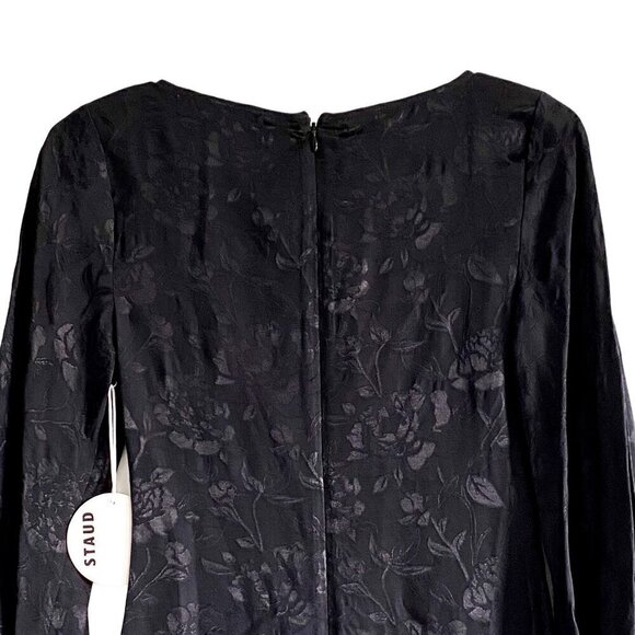 Staud Sofia Midi Dress, Black, Size 0, New with Tag - Picture 12 of 13